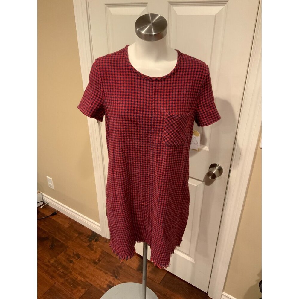 Current/Elliott Red & Blue Plaid Shift Dress, Size 2 (Medium)